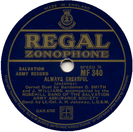 Regal Zonophone 78s MF340 - MF359 - Lt. Col. Albert H. Jakeway